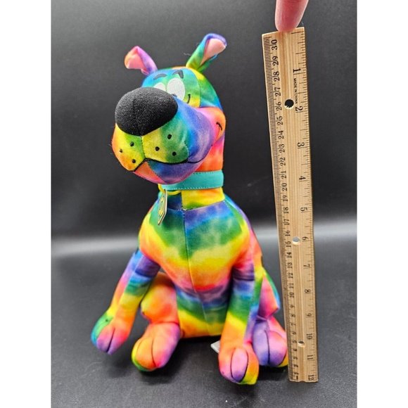 Scooby-Doo Rainbow Multicolored Tie-Dye 12" Plush - Picture 7 of 11